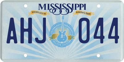 MS license plate AHJ044