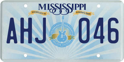 MS license plate AHJ046