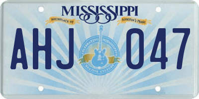 MS license plate AHJ047
