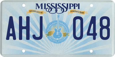 MS license plate AHJ048