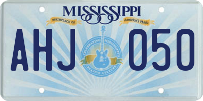 MS license plate AHJ050