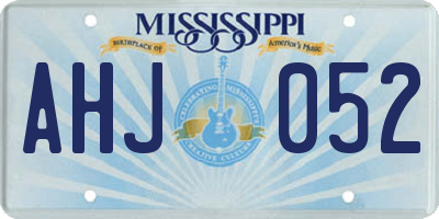 MS license plate AHJ052