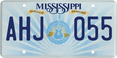 MS license plate AHJ055