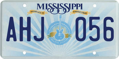 MS license plate AHJ056