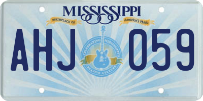 MS license plate AHJ059