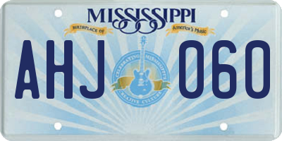 MS license plate AHJ060