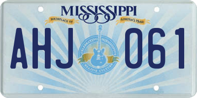 MS license plate AHJ061