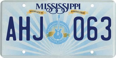 MS license plate AHJ063