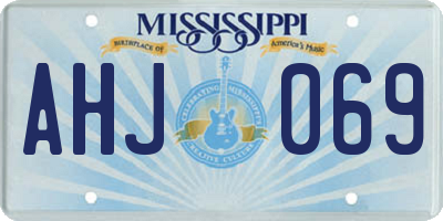 MS license plate AHJ069