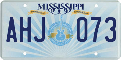 MS license plate AHJ073