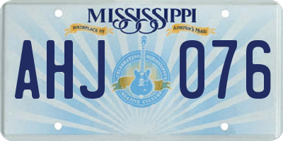 MS license plate AHJ076