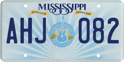 MS license plate AHJ082