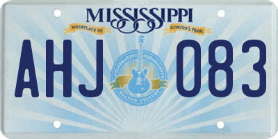 MS license plate AHJ083