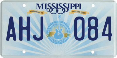 MS license plate AHJ084