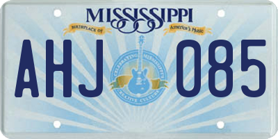 MS license plate AHJ085