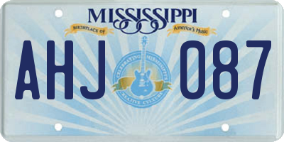 MS license plate AHJ087