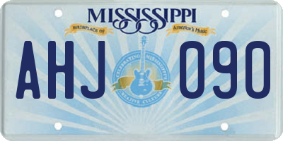 MS license plate AHJ090