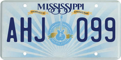 MS license plate AHJ099