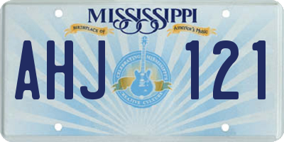MS license plate AHJ121