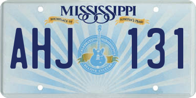 MS license plate AHJ131