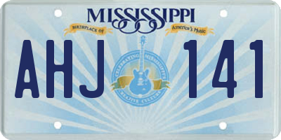 MS license plate AHJ141