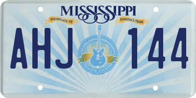 MS license plate AHJ144