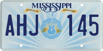 MS license plate AHJ145