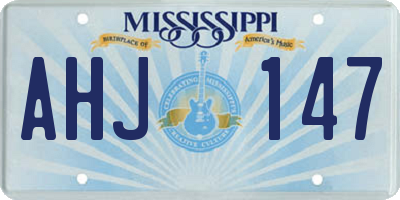 MS license plate AHJ147