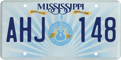 MS license plate AHJ148