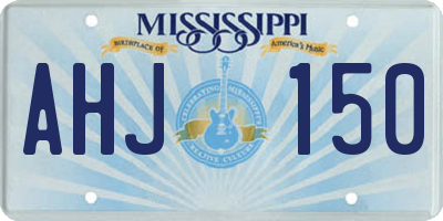 MS license plate AHJ150