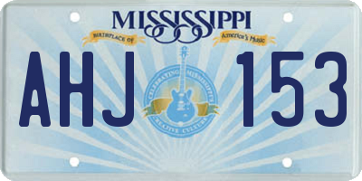 MS license plate AHJ153