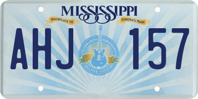 MS license plate AHJ157