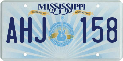 MS license plate AHJ158