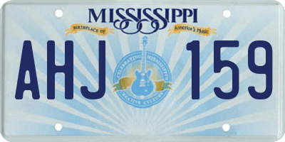 MS license plate AHJ159