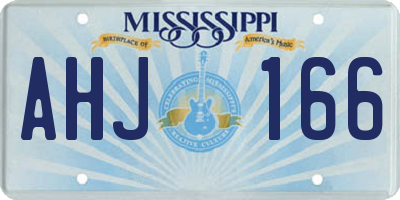 MS license plate AHJ166