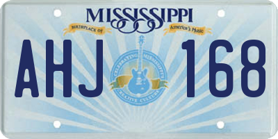 MS license plate AHJ168