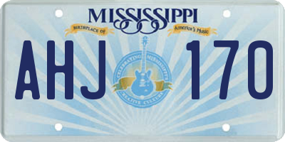 MS license plate AHJ170