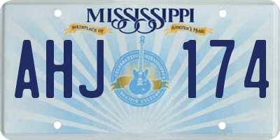 MS license plate AHJ174