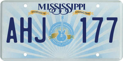 MS license plate AHJ177