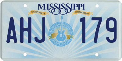MS license plate AHJ179