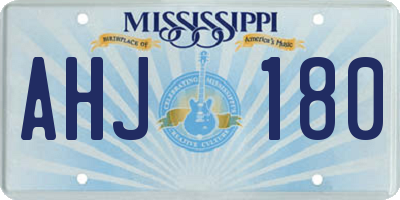 MS license plate AHJ180