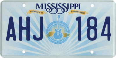 MS license plate AHJ184