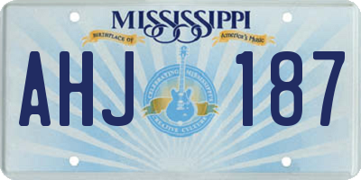 MS license plate AHJ187