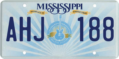 MS license plate AHJ188