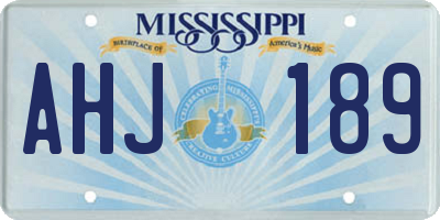 MS license plate AHJ189