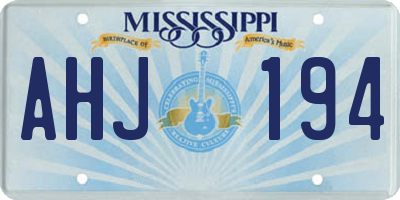 MS license plate AHJ194