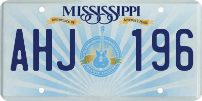 MS license plate AHJ196