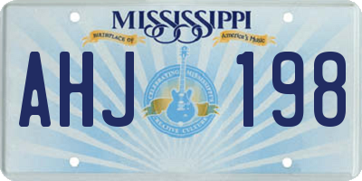MS license plate AHJ198