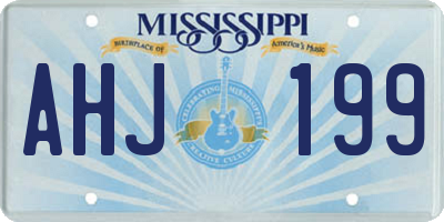 MS license plate AHJ199