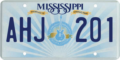 MS license plate AHJ201